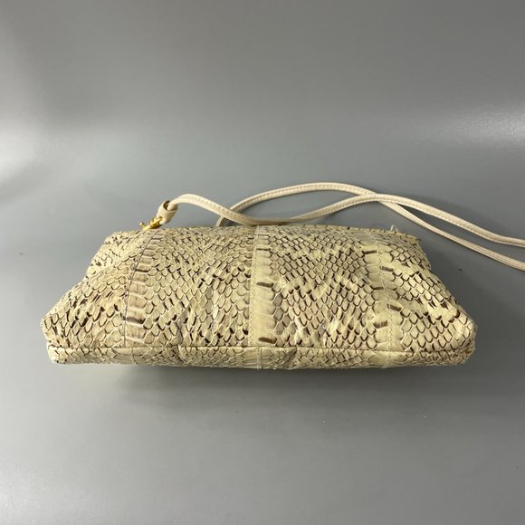 Jennifer Moore Vintage Genuine Yellow Snake Skin Small Crossbody Purse/Bag - Picture 12 of 14